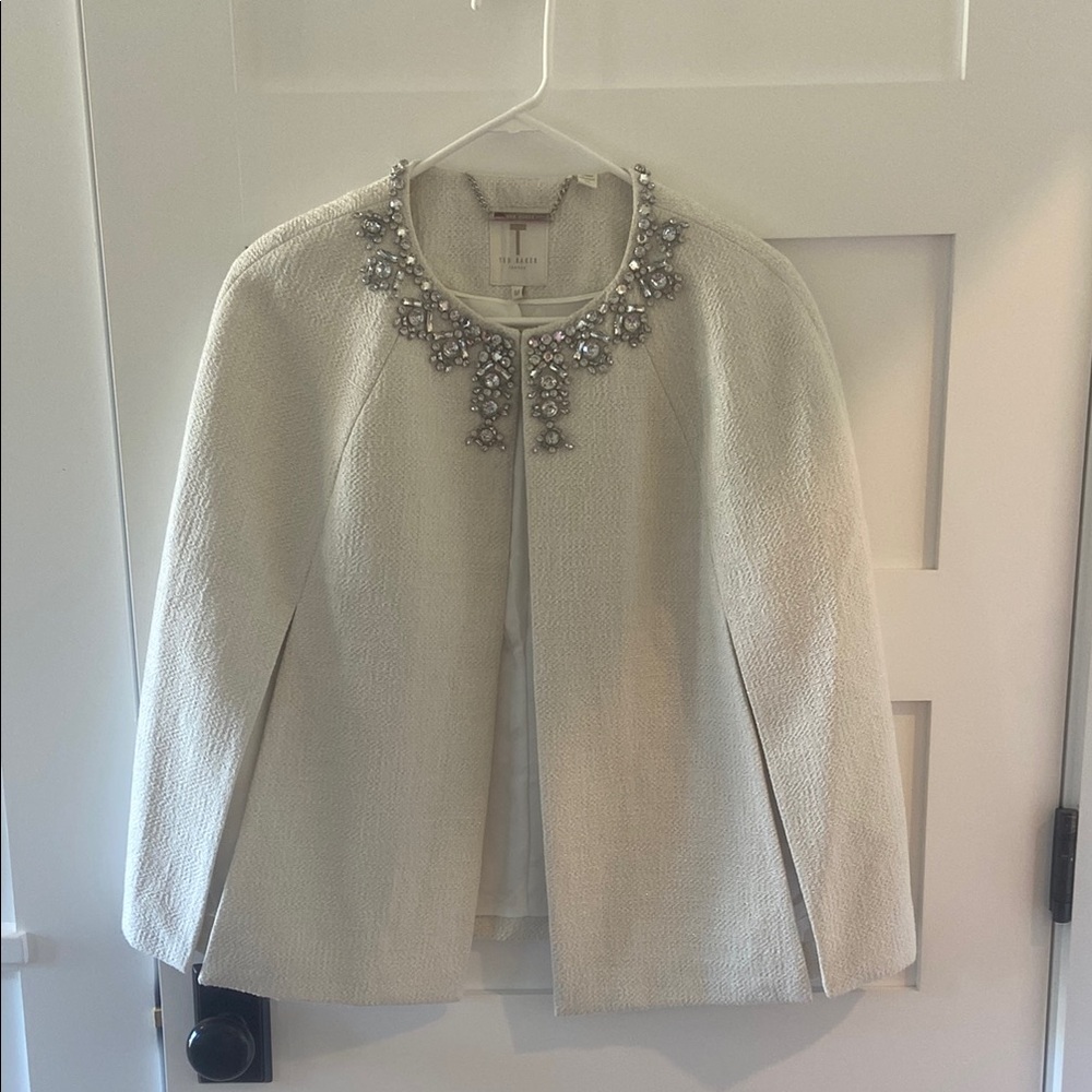 Elegant Ted Baker  Cream Embellished Women's capelet